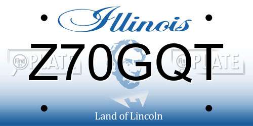Z70GQT Illinois License Plate