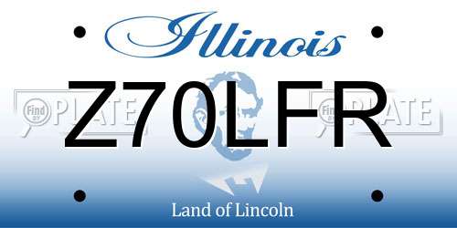 Z70LFR Illinois License Plate