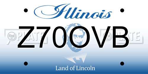 Z70OVB Illinois License Plate