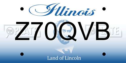 Z70QVB Illinois License Plate