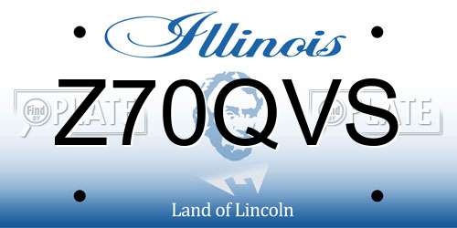 Z70QVS Illinois License Plate