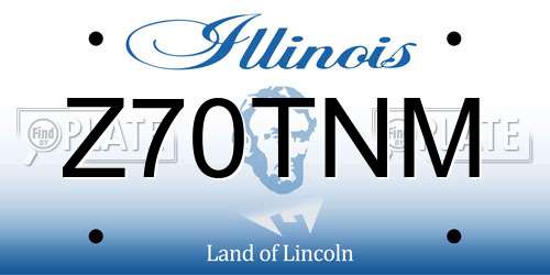 Z70TNM Illinois License Plate