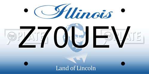 Z70UEV Illinois License Plate