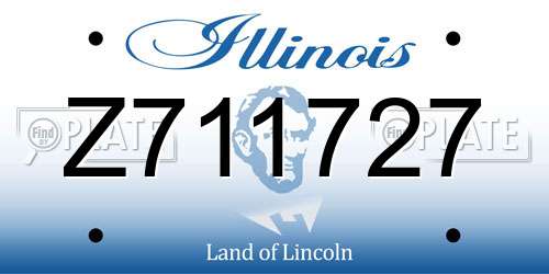 Z711727 Illinois License Plate