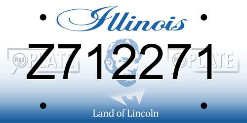 Z712271 Illinois License Plate