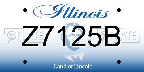 Z7125B Illinois License Plate