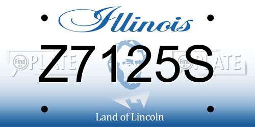 Z7125S Illinois License Plate