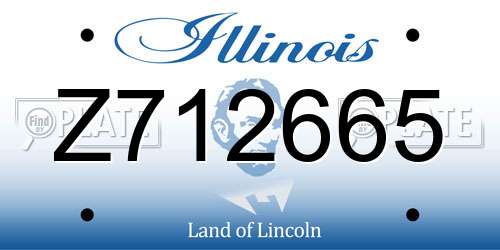 Z712665 Illinois License Plate