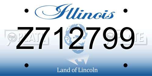 Z712799 Illinois License Plate
