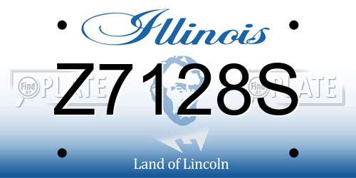 Z7128S Illinois License Plate