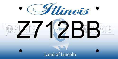Z712BB Illinois License Plate