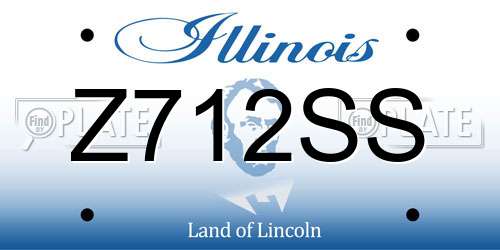 Z712SS Illinois License Plate