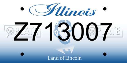 Z713007 Illinois License Plate