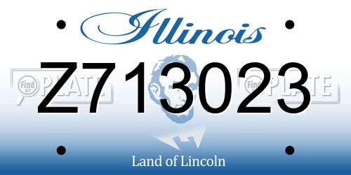 Z713023 Illinois License Plate