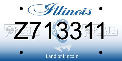 Z713311 Illinois License Plate