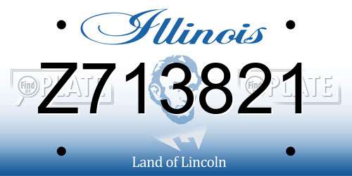 Z713821 Illinois License Plate