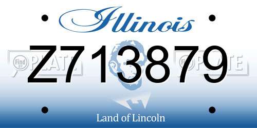Z713879 Illinois License Plate