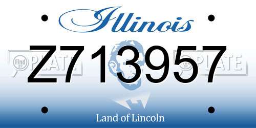 Z713957 Illinois License Plate