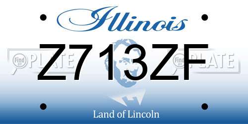 Z713ZF Illinois License Plate