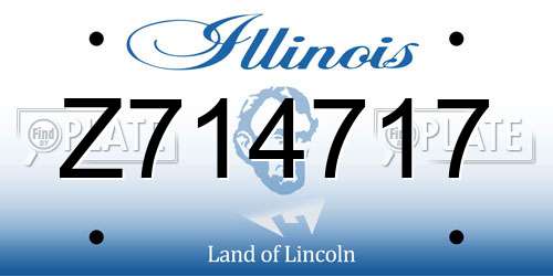 Z714717 Illinois License Plate