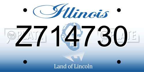 Z714730 Illinois License Plate