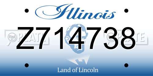 Z714738 Illinois License Plate