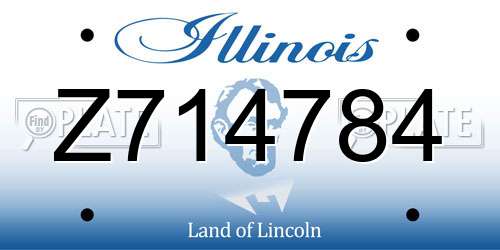 Z714784 Illinois License Plate