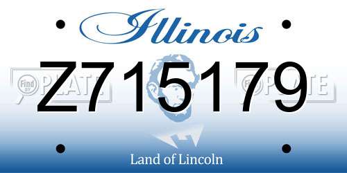 Z715179 Illinois License Plate