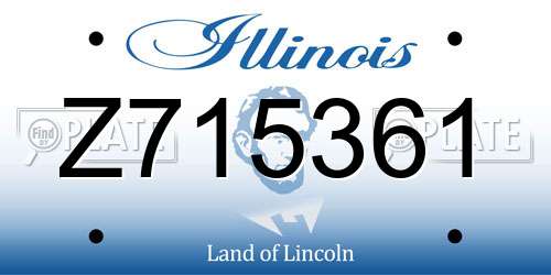 Z715361 Illinois License Plate
