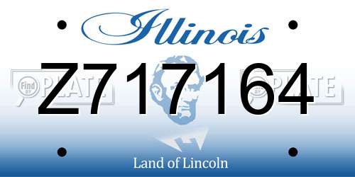 Z717164 Illinois License Plate