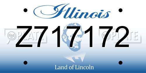 Z717172 Illinois License Plate