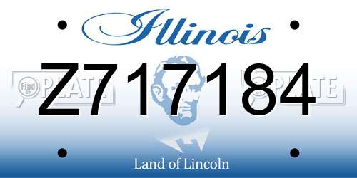 Z717184 Illinois License Plate