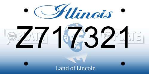 Z717321 Illinois License Plate