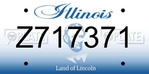 Z717371 Illinois License Plate