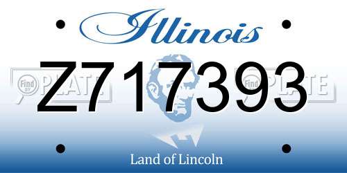Z717393 Illinois License Plate