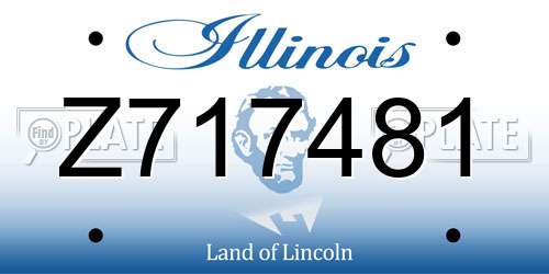 Z717481 Illinois License Plate
