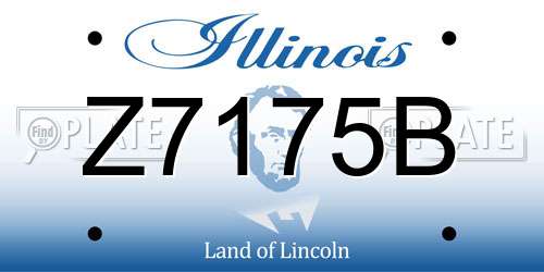 Z7175B Illinois License Plate