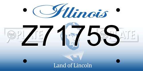 Z7175S Illinois License Plate