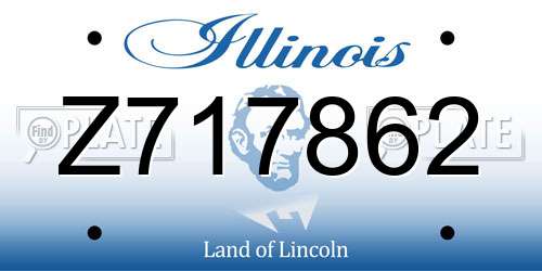 Z717862 Illinois License Plate