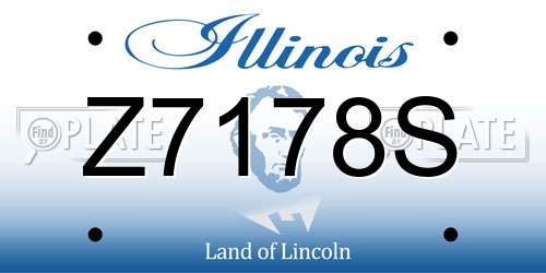 Z7178S Illinois License Plate