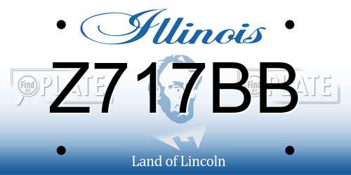 Z717BB Illinois License Plate