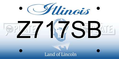 Z717SB Illinois License Plate