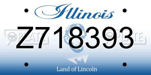 Z718393 Illinois License Plate