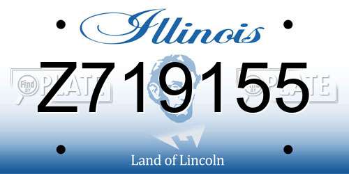 Z719155 Illinois License Plate