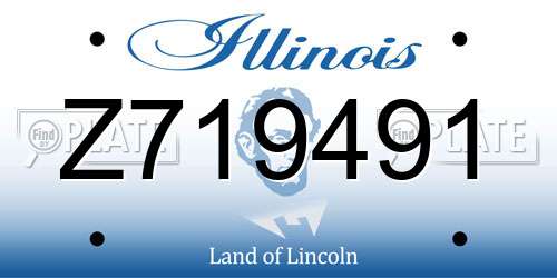 Z719491 Illinois License Plate