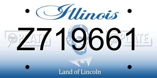 Z719661 Illinois License Plate
