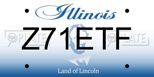 Z71ETF Illinois License Plate