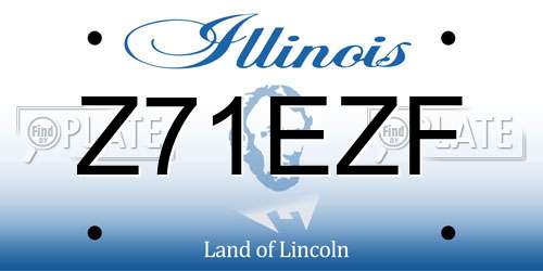 Z71EZF Illinois License Plate