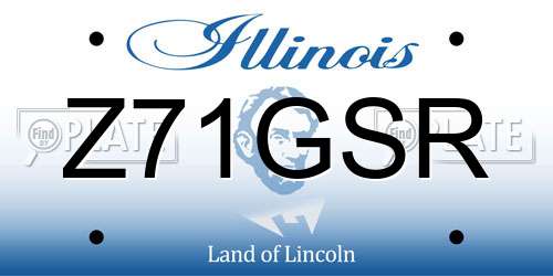 Z71GSR Illinois License Plate