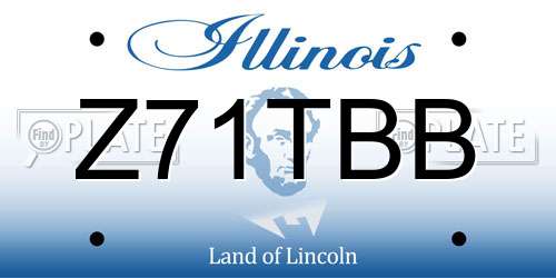 Z71TBB Illinois License Plate
